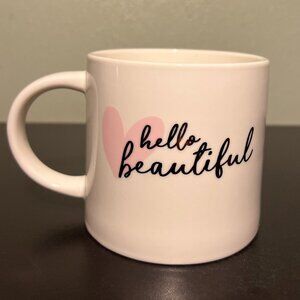 Threshold HELLO BEAUTIFUL Porcelain Mug w/ Pink Heart